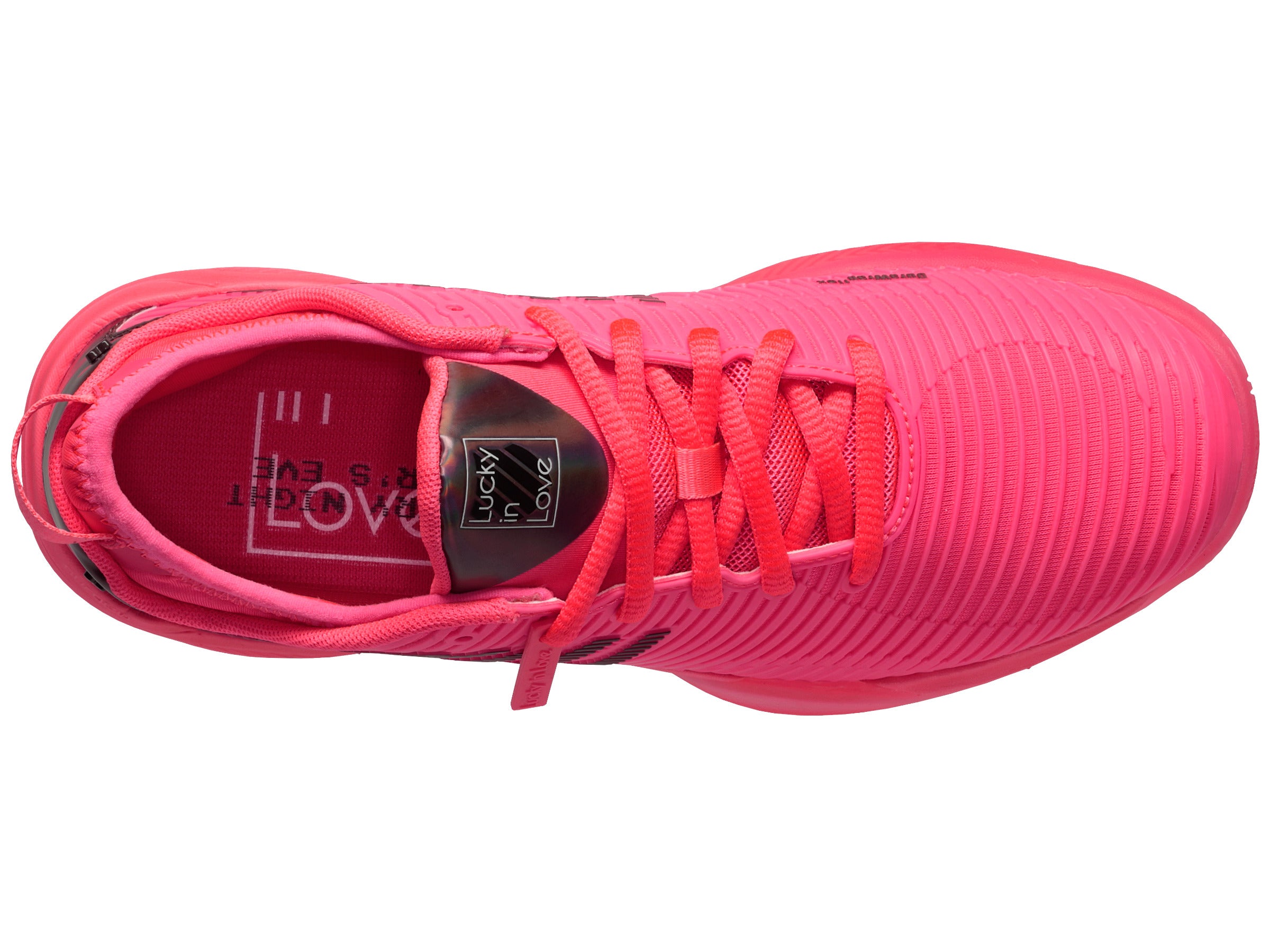 Hypercourt Supreme Lucky in Love Women's Tennis Shoes - Neon Pink/Gray Silver | Lightweight Cushioned Court Sneakers for Women | Perfect for Tennis, Gym & Casual Wear