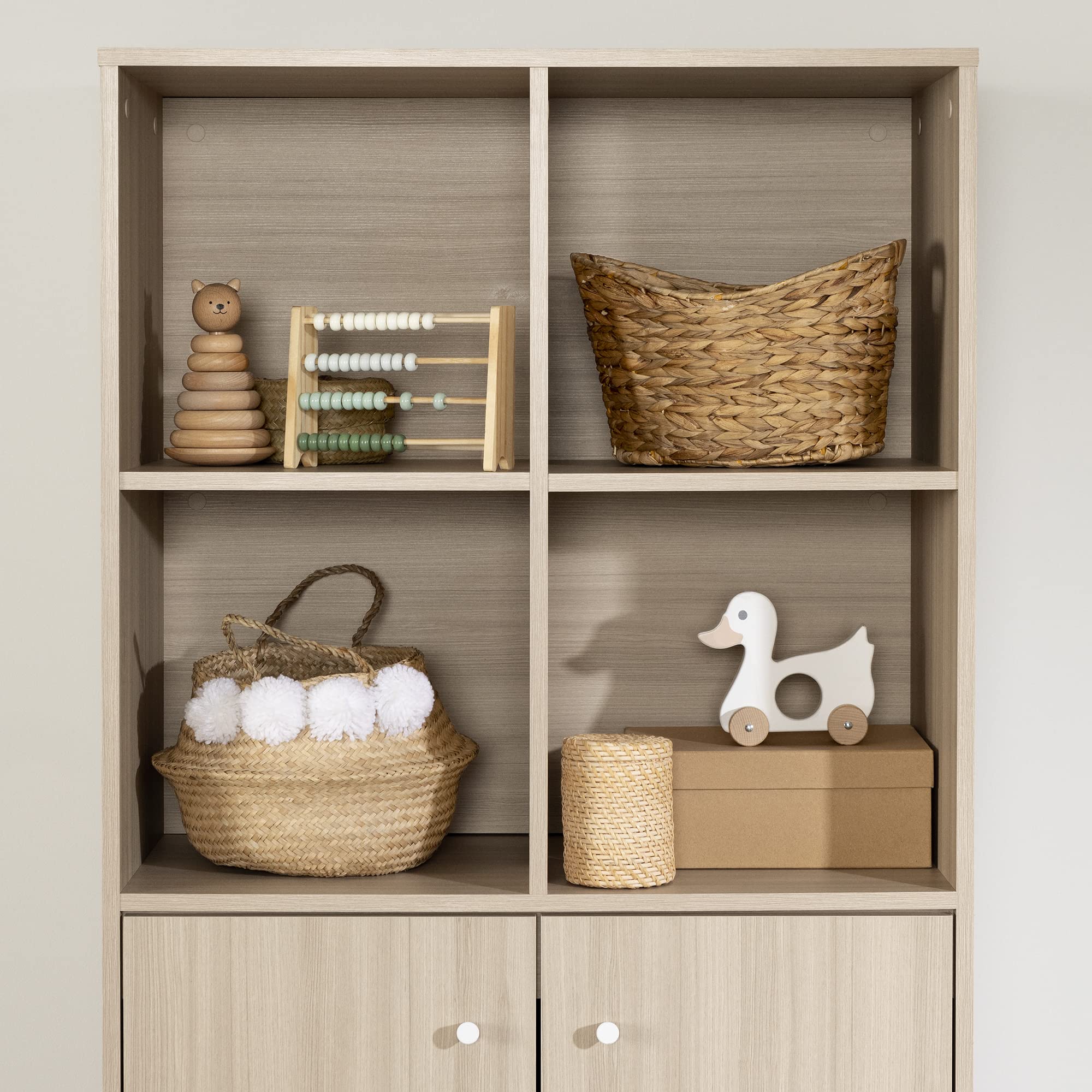 South Shore Sweedi Storage Unit, Soft Elm - Modern Wooden Cabinet for Bedroom, Living Room & Office Organization