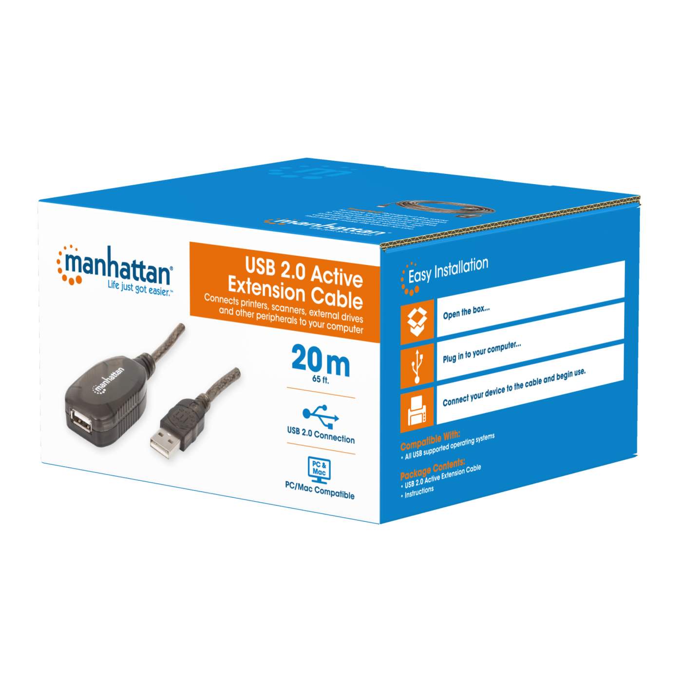 High-Speed USB 3.0 Active Extension Cable 32.8ft (10m) - Boosts Signal for Gaming, VR, and Home Office Setup