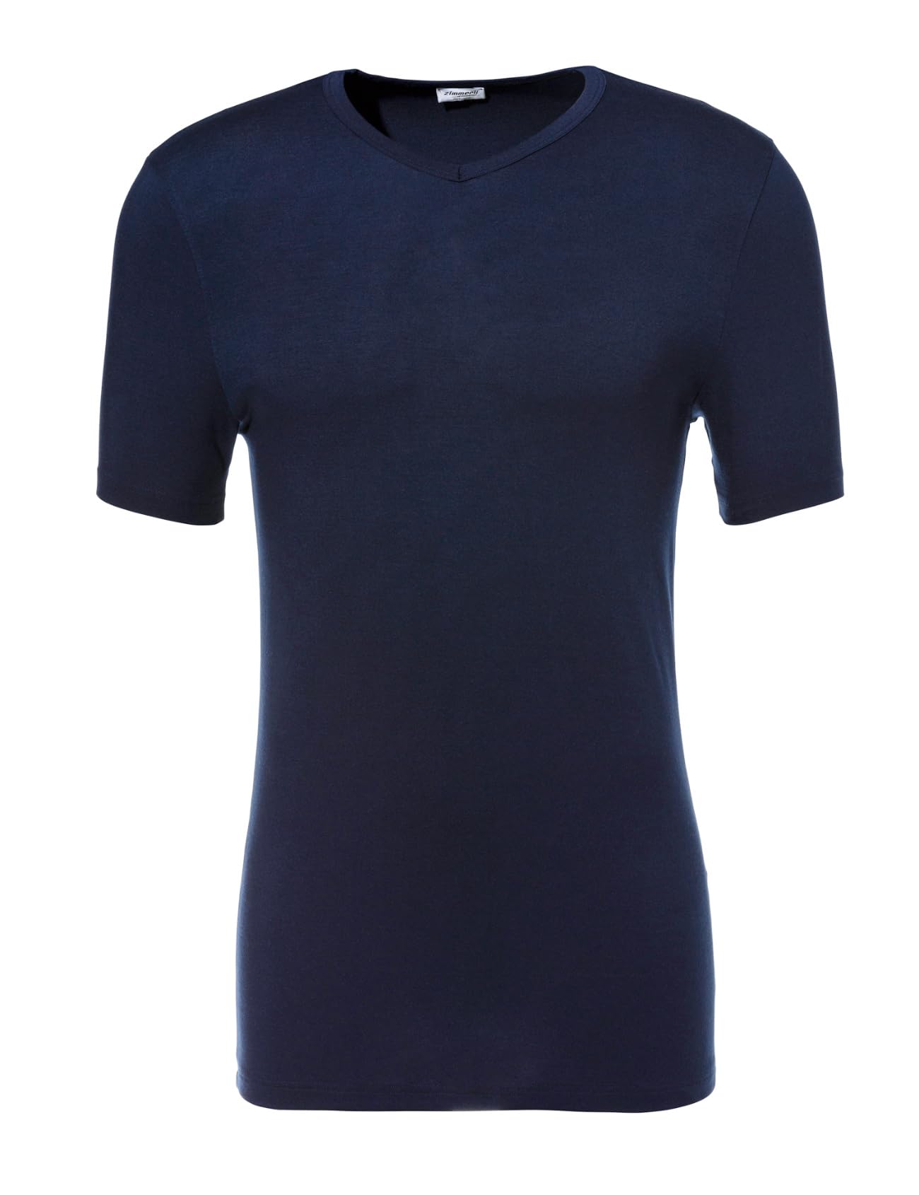 Zimmerli Men's Pureness V-Neck T-Shirt - Premium Cotton Crew Neck Tee for Men - Navy Blue XL (7001346) - Perfect for Casual Wear, Business Casual & Layering