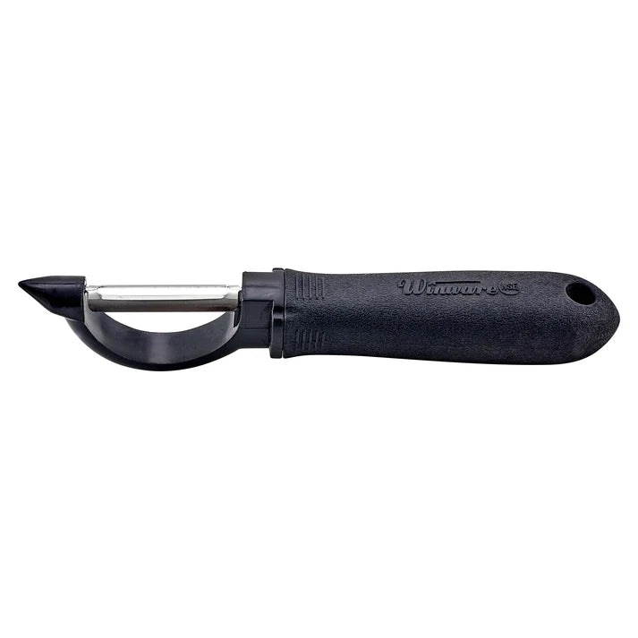 Winco 7.5 Inch Straight Vegetable Peeler with Soft Grip Handle - Ergonomic Kitchen Tool for Peeling Potatoes, Carrots & Fruits (VP 303) | Perfect for Home Cooking & Professional Kitchens