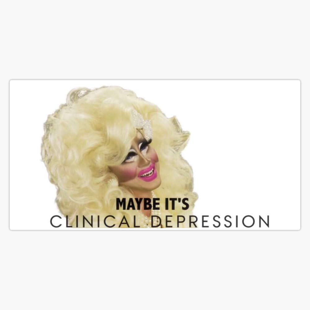 Clinical Depression Awareness Sticker - Vinyl Bumper Decal - Waterproof 5 Inch - Perfect for Cars, Laptops & Water Bottles - Mental Health Support