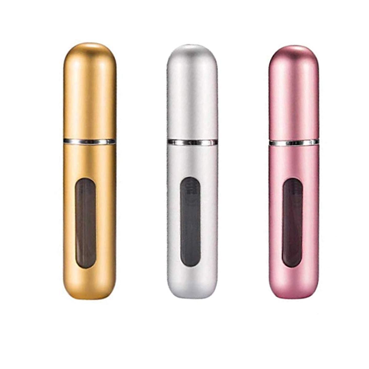 ASZTRIK 3-Pack 5ml Refillable Perfume Spray Bottles - Portable Mini Empty Perfume Atomizer with Scent Pump for Travel, Gym, Purse & On-The-Go (Multicolor) | Leak-Proof Essential Oil Dispenser for Fragrance Lovers