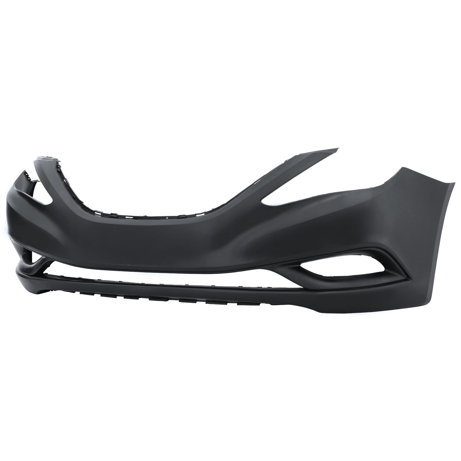 PENSUN Front Bumper Cover Replacement for 2011-2014 Hyundai Sonata - Black Plastic Bumper with Easy Installation - Perfect for Car Repair & Collision Damage Restoration