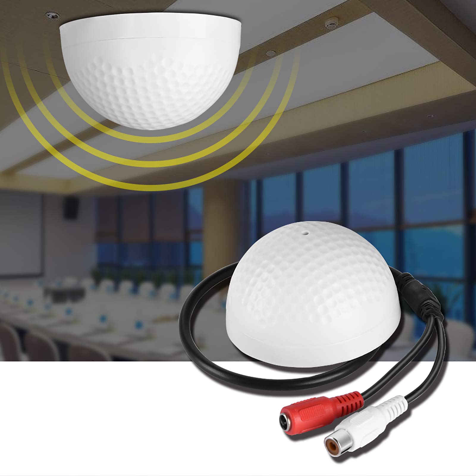 High Sensitivity CCTV Microphone - Long Range Audio Pickup Device for Security Systems, Anti-Theft Alarm, Surveillance & Voice Monitoring | Ideal for Home Security, Business Surveillance & Outdoor Monitoring