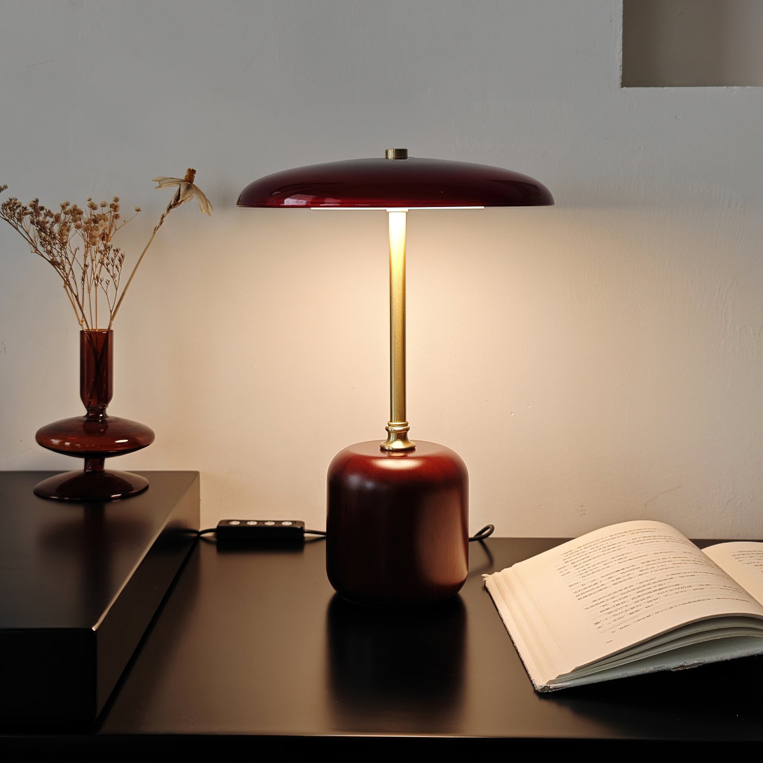 Alaula Modern LED Table Lamp with USB Port - Adjustable Brightness for Bedroom, Living Room & Office Desk Lighting