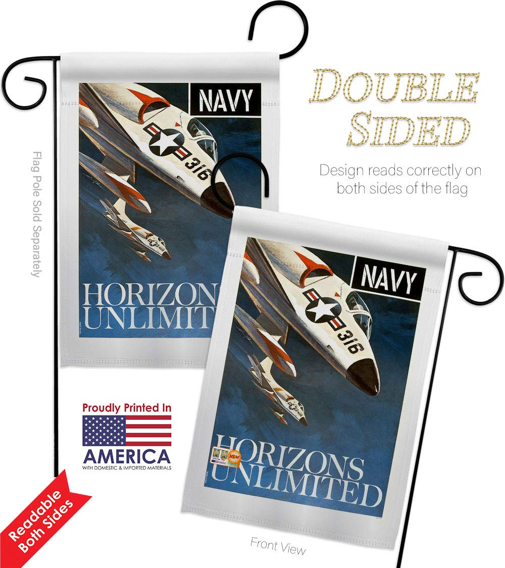 US Navy Seabee Garden Flag Set - Double-Sided 13x18.5in - Yard Decor for Veterans
