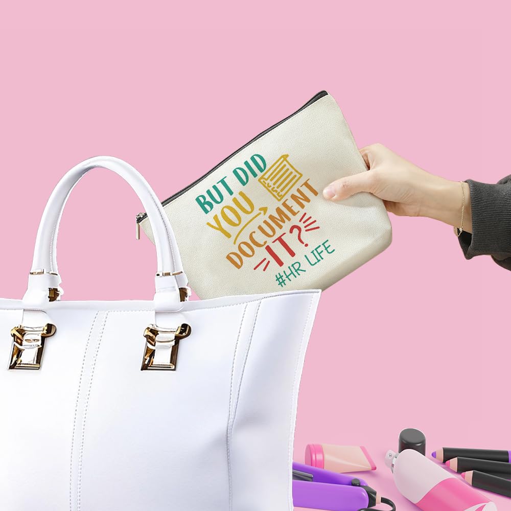 Funny HR Gifts for Women - Office Humor Makeup Bag for Coworkers, Boss, Manager | Perfect for Boss Day, Graduation, Christmas & Birthday | Great Office & Travel Cosmetic Bag