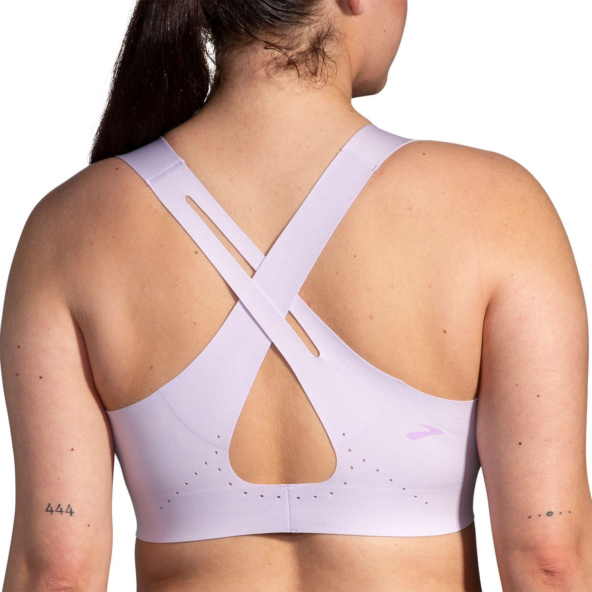 Women's Dare Crossback Run Bra 2.0 - Light Purple 505 - High Support Sports Bra for Running, Yoga & Gym Workouts - Breathable & Comfortable Activewear for Women