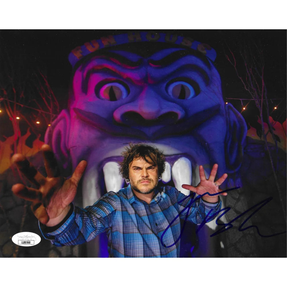 Jack Black Autographed 8x10 Photo with JSA COA - Signed Memorabilia from Goosebumps, Jumanji & Fun House - Perfect for Collectors, Fans & Home Theater Decor