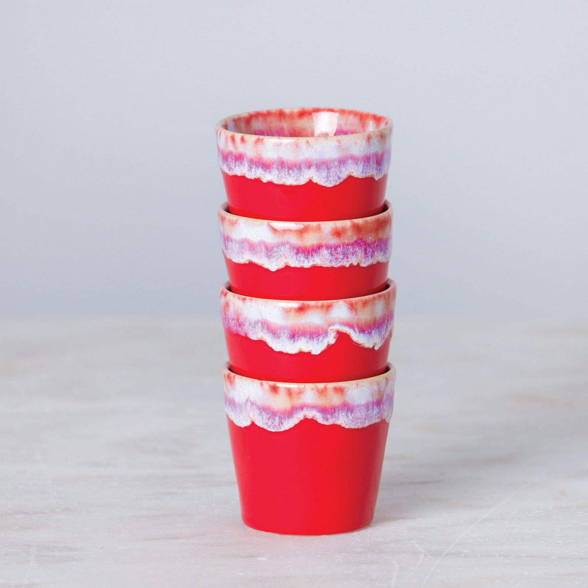 Casafina Grepresso Handmade Fine Stoneware Espresso Cup - Red Ceramic Coffee Mug for Espresso, Cappuccino & Latte - Perfect for Home, Cafe & Restaurant Use