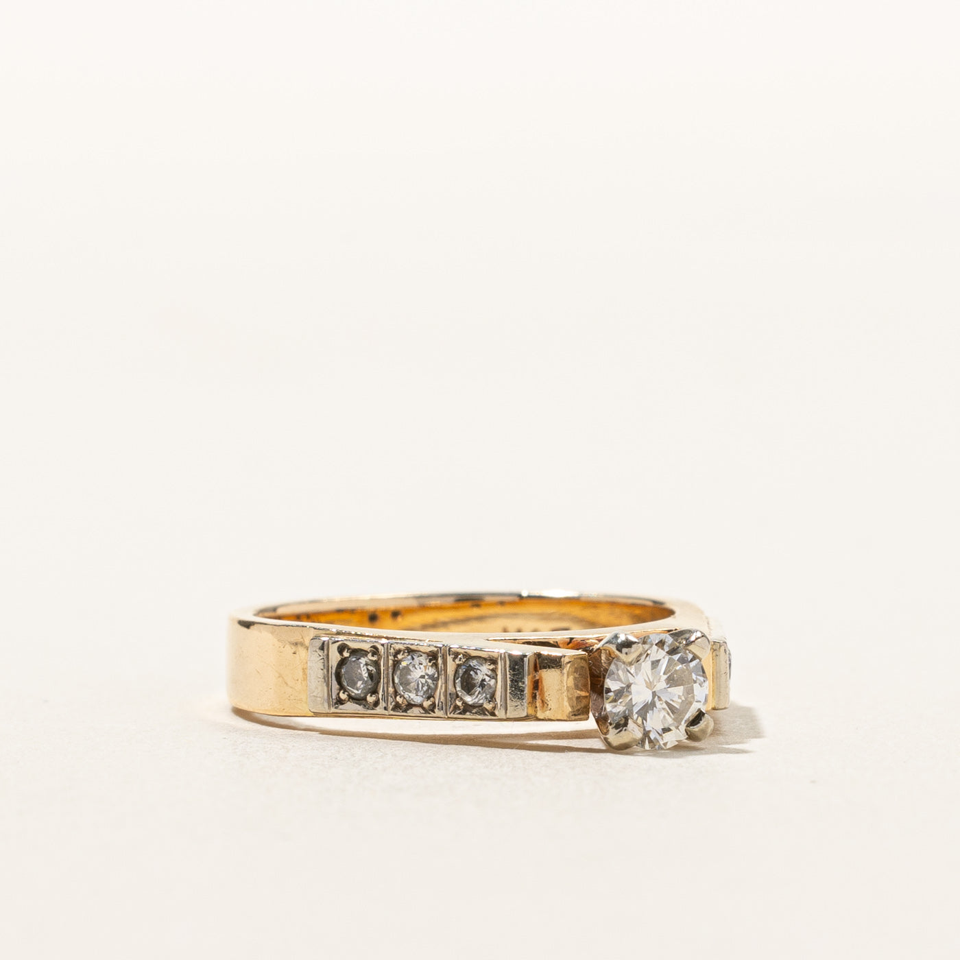 0.48ct High Set Diamond Accented Engagement Ring - Size 6 | Elegant Wedding Band, Proposal Jewelry Gift for Her | Perfect for Anniversaries, Valentine's Day & Special Occasions