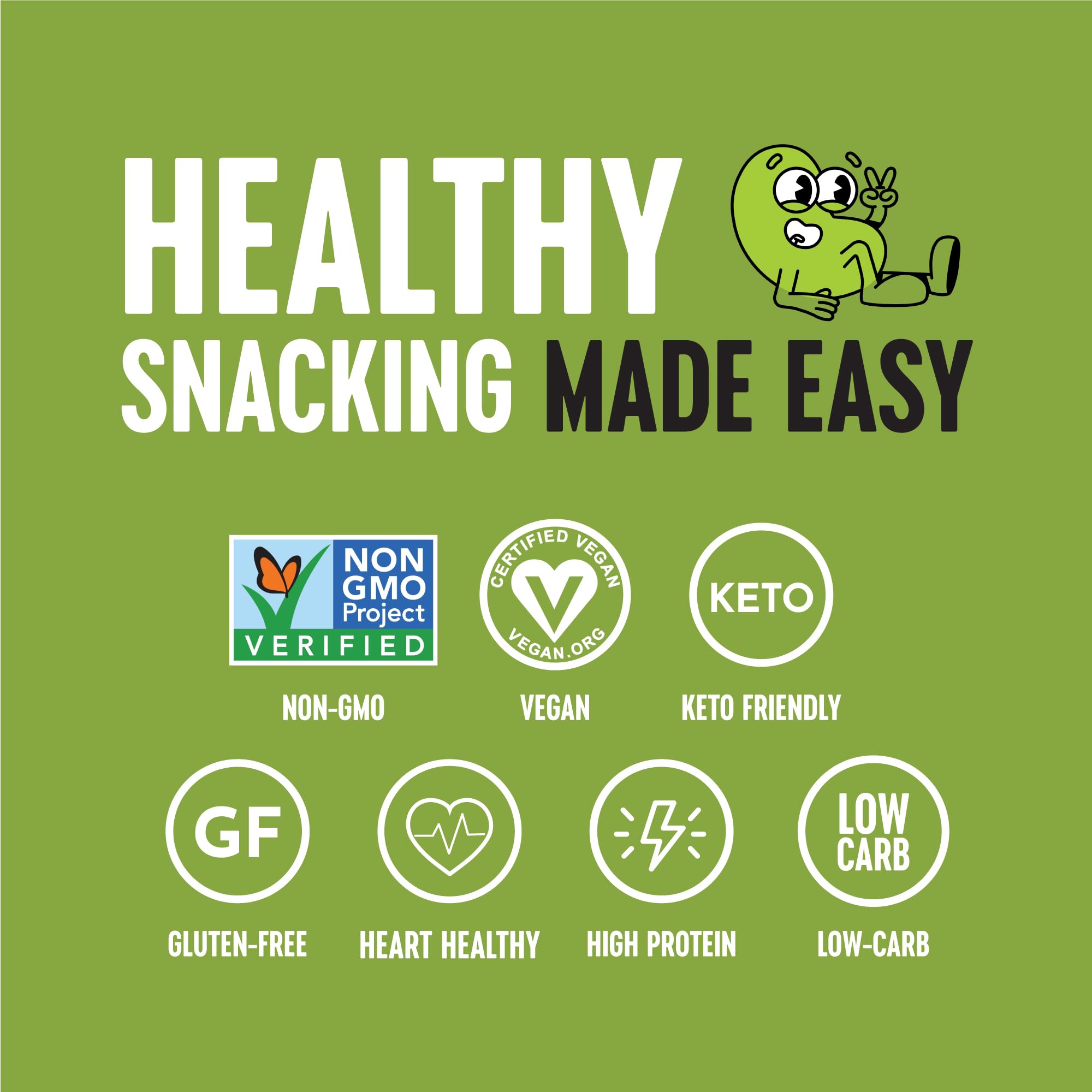 Dry Roasted Edamame Beans Snack - Wasabi Soy Sauce Flavor | High Protein, Low Carb, Gluten Free | Healthy Alternative to Wasabi Peas | Perfect for Office Snacks, Travel & Asian Cuisine Lovers | 4oz (Pack of 3)