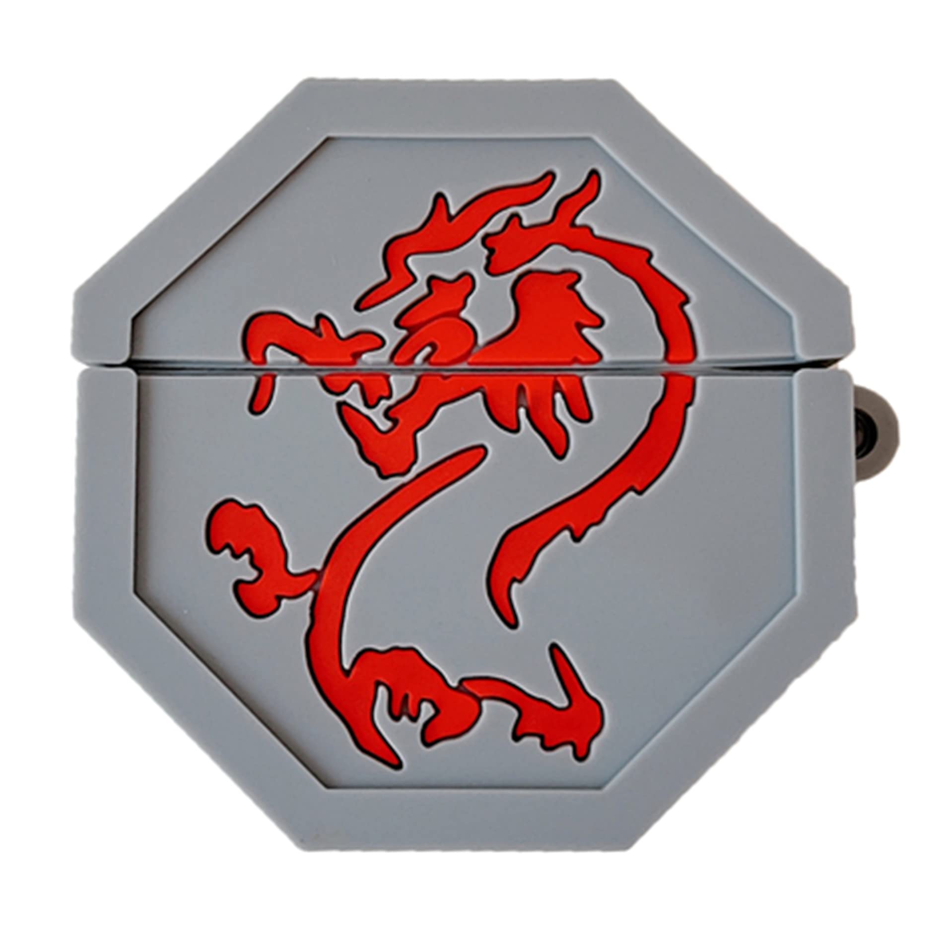 3D Cartoon Dragon Talisman AirPods Pro Case - PVC Silicone Protective Cover with Hook for AirPods Pro 1/2/3 - Inspired by Jackie Chan Adventures - Perfect for Travel, Gym & Daily Use