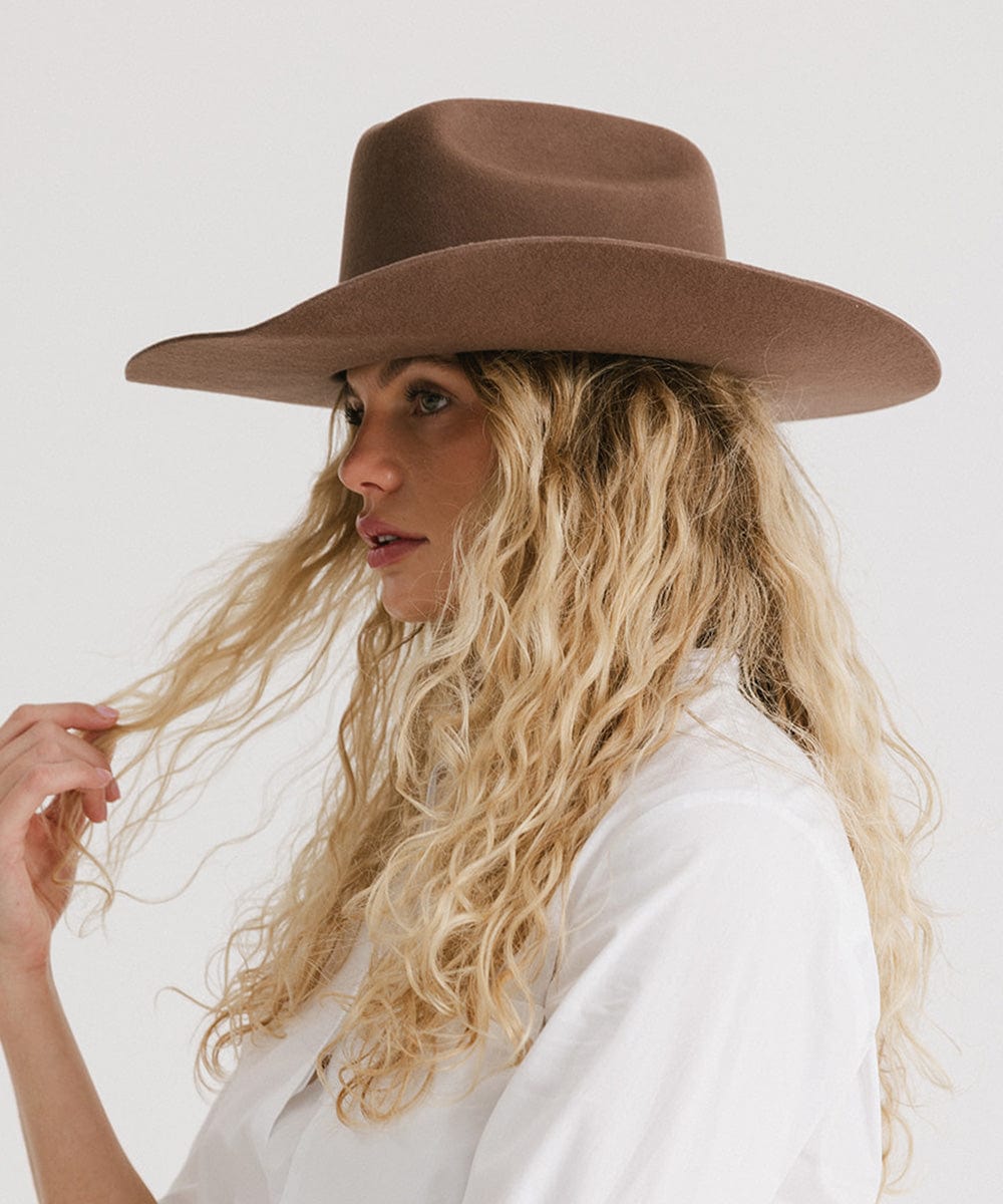 Teddy Cattleman Cowboy Hat for Men & Women - Western Style Felt Cowboy Hat with Adjustable Chin Strap - Perfect for Rodeo, Country Music Festivals & Outdoor Adventures