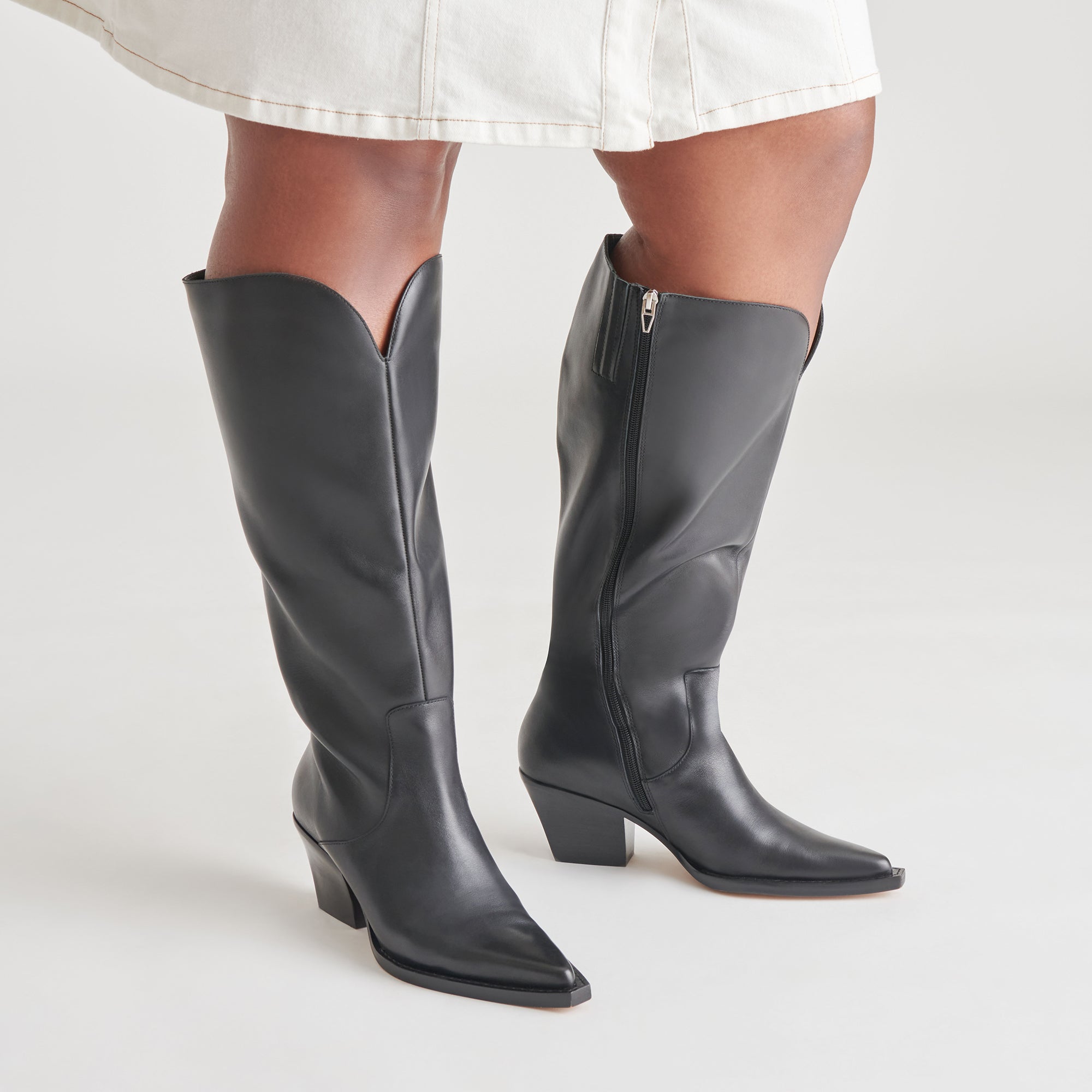 RAJ Extra Wide Calf Boots for Women - Black Leather Ankle Boots - Comfortable & Stylish for Work, Casual & Outdoor Wear