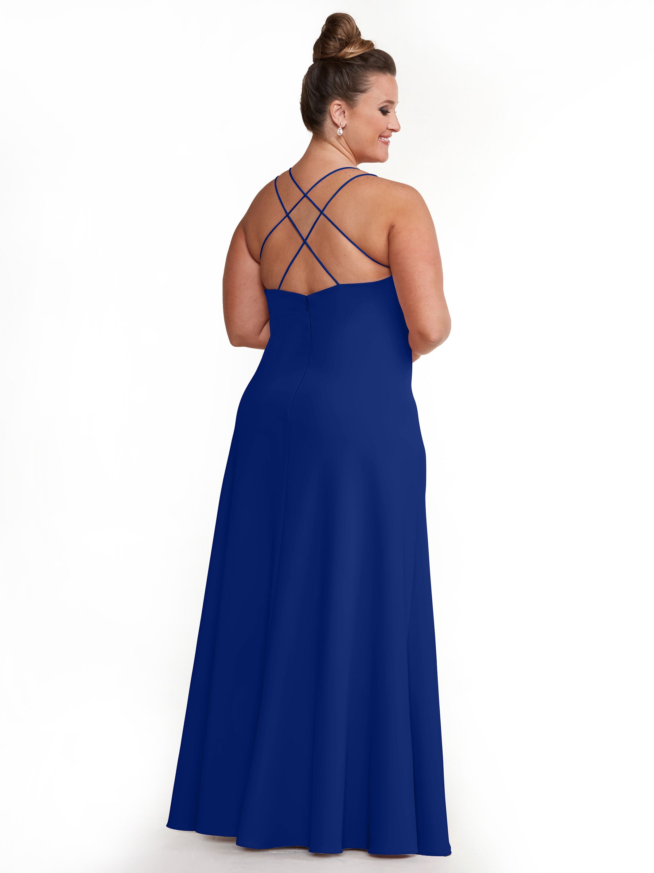 Elegant 83045 Double Knit A-Line Bridesmaid Dress with Adjustable Spaghetti Straps - Perfect for Weddings, Formal Events & Special Occasions