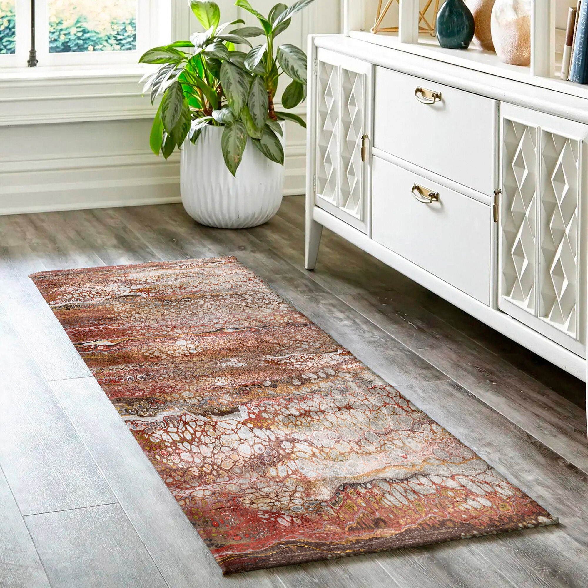 Non-Slip Kikiamo Runner Rug - Soft Washable Hallway Carpet for Home, Office & Entryway - Perfect for High Traffic Areas & Decor