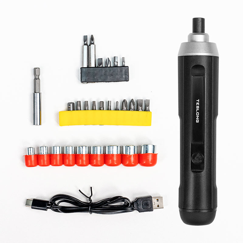 Teslong Electric Precision Screwdriver Set with 30 Bits - Professional Magnetic Screwdriver Kit for Electronics, Phones, Laptops, Watches & DIY Projects - Perfect for Home Repair, Tech Maintenance & Small Appliance Fixes