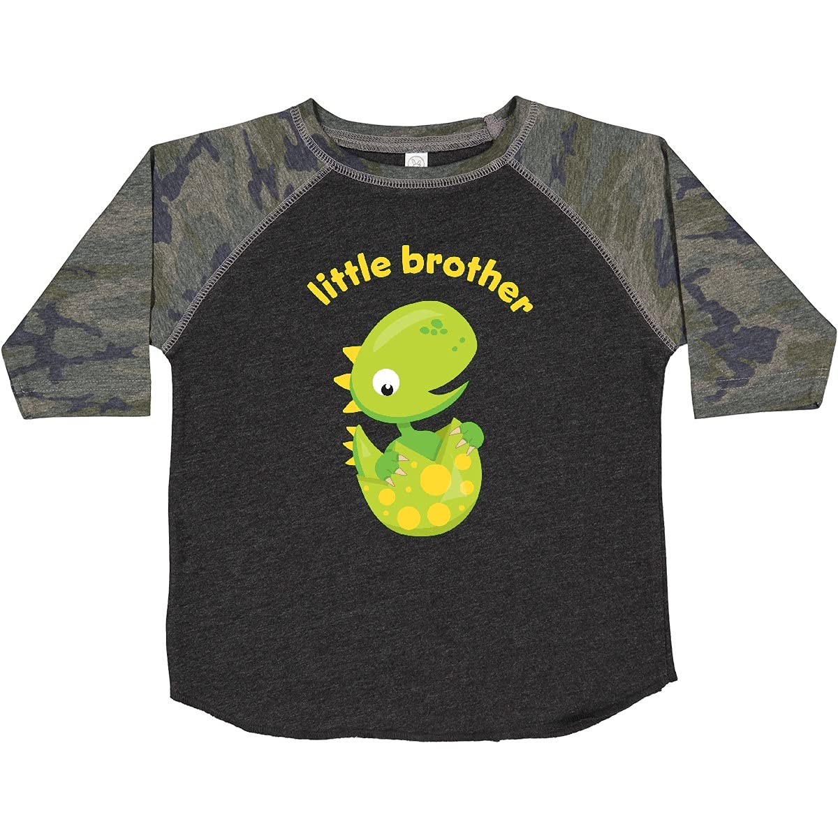 Inktastic Little Brother Dinosaur Toddler T-Shirt - Cute Dino Graphic Tee for Boys & Girls - Soft Cotton Kids Shirt - Perfect for Playdates, Daycare & Family Photos