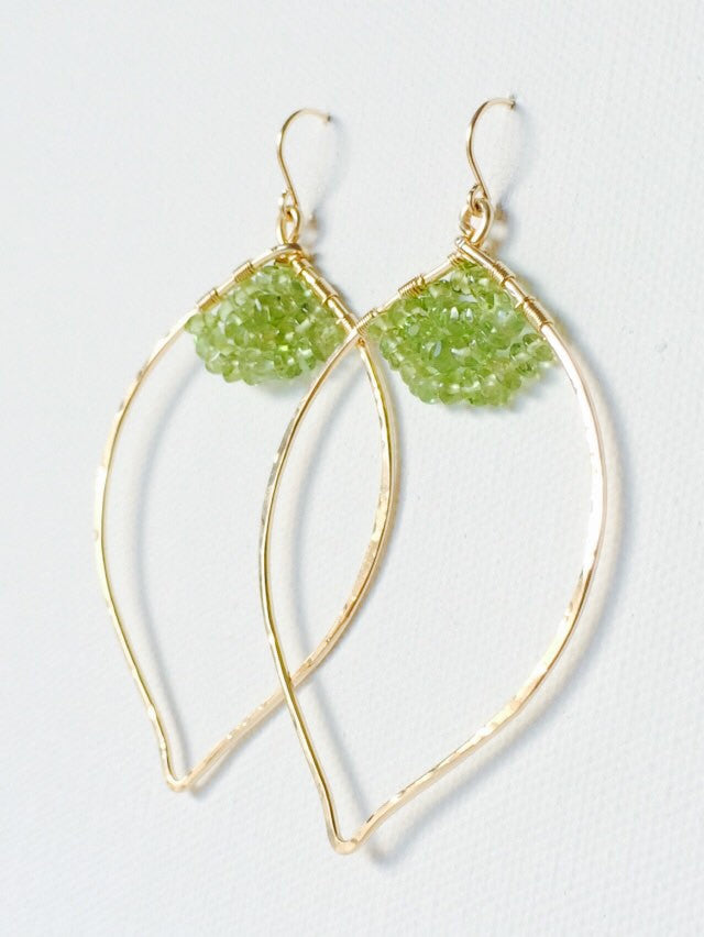 Peridot Stud Earrings (E115) - Elegant Green Gemstone Jewelry for Women, Perfect for Parties, Weddings & Everyday Wear
