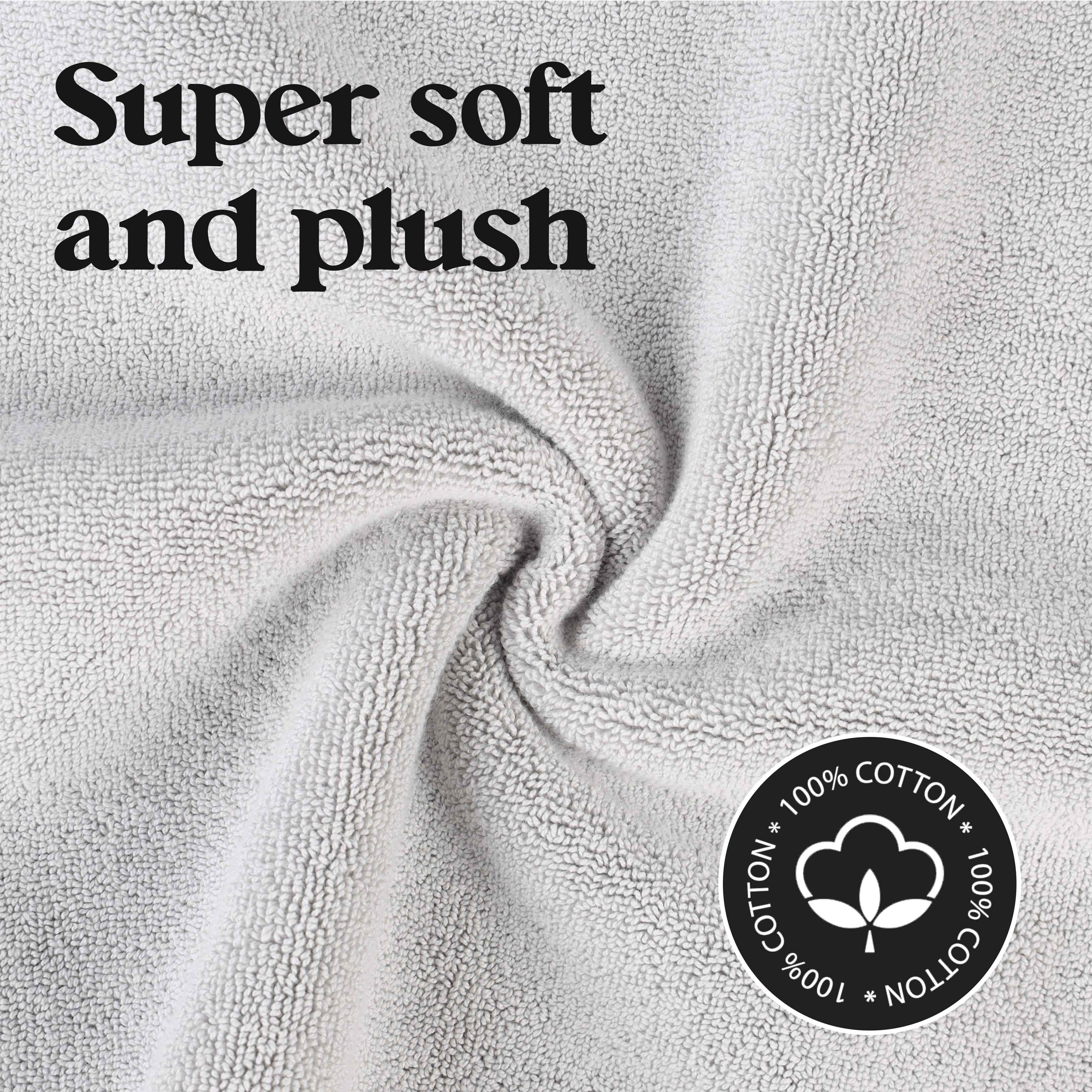 Premium Cotton Modern Geometric Border Absorbent Bath Mat Set of 2 - Non-Slip Soft Bathroom Rug for Bathroom Floor, Shower, Vanity Area - Home Decor Essentials