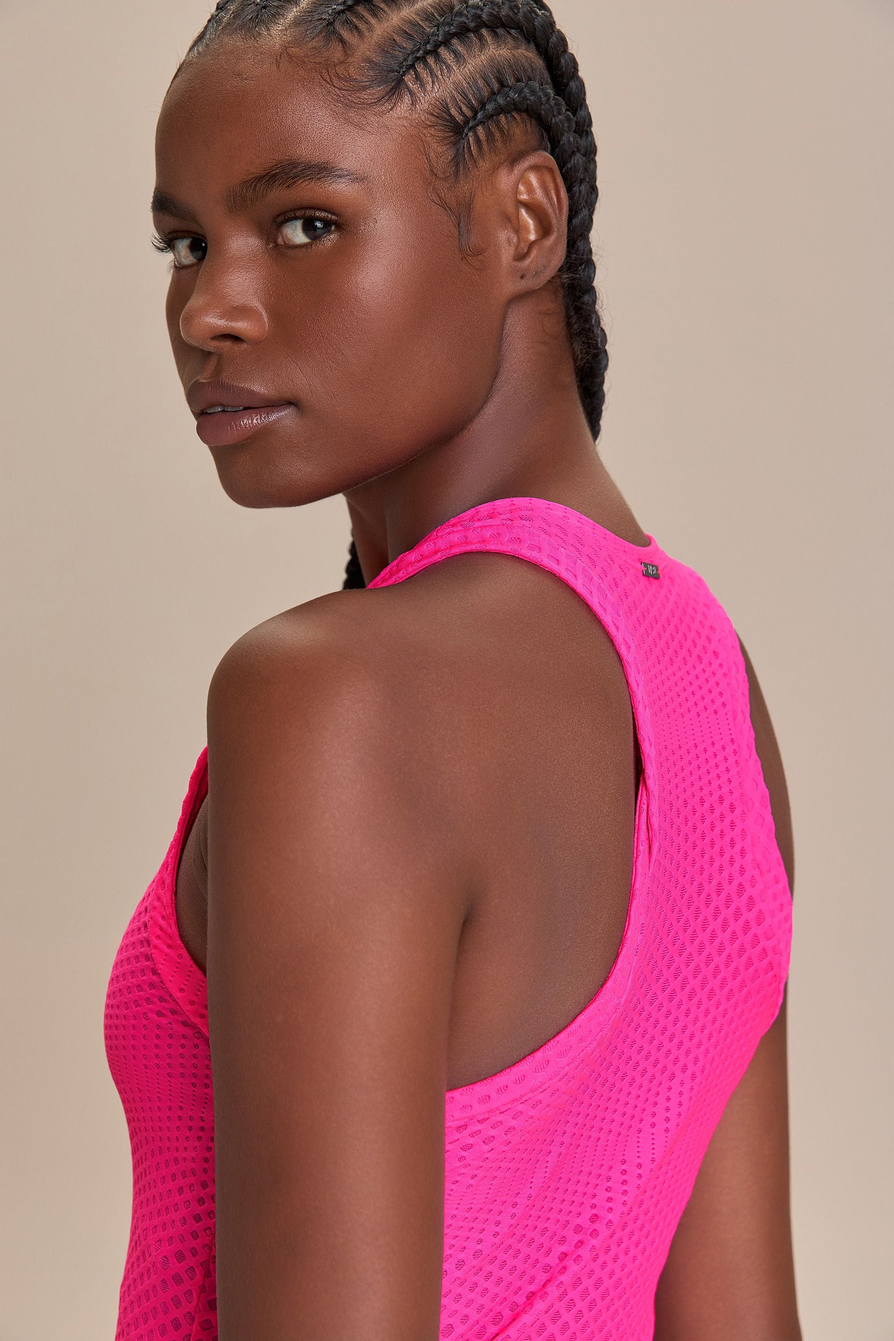 Women's Texture Run Racerback Tank Top - Breathable Workout Shirt for Running, Yoga & Gym - Lightweight Athletic Performance Top for Women