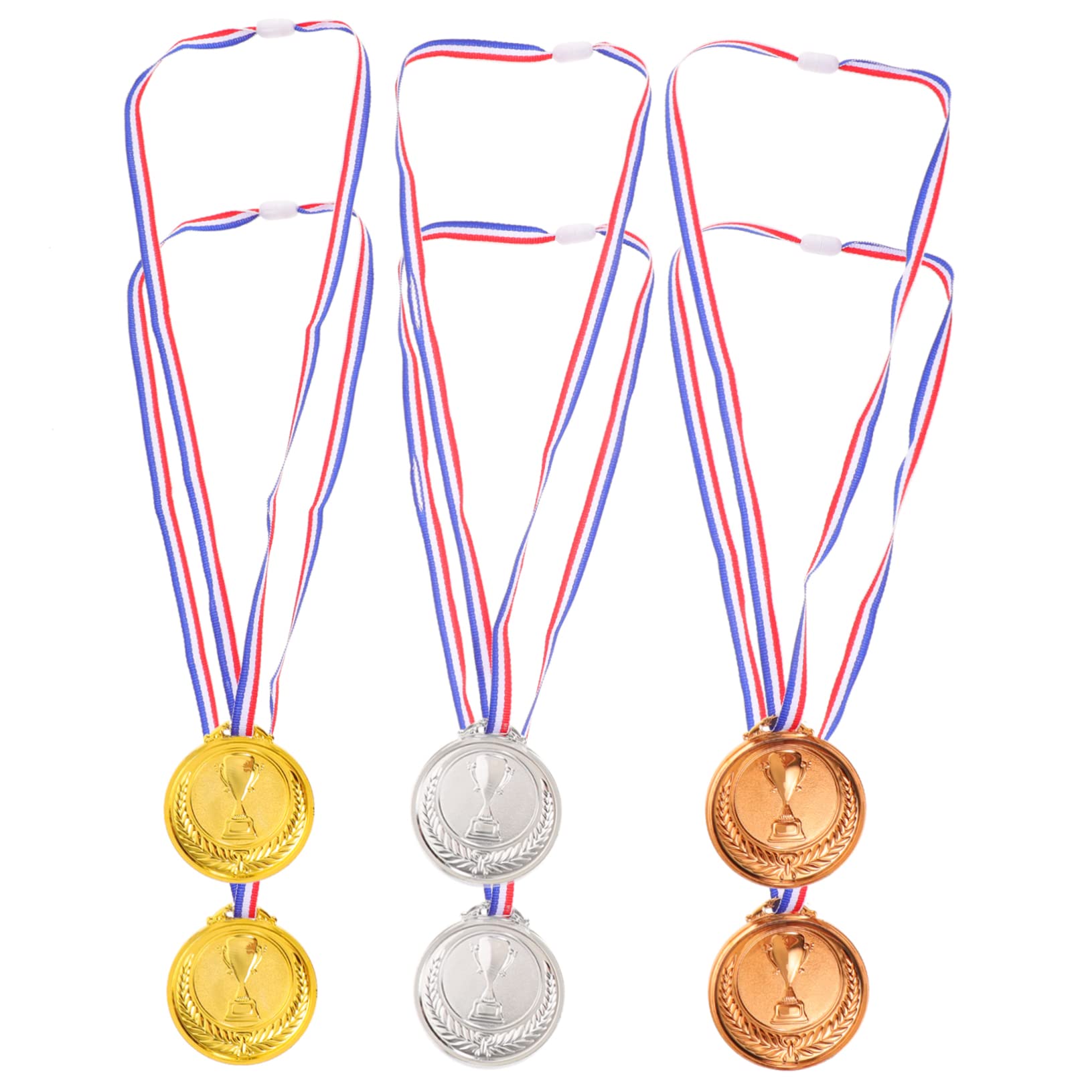 Toddmomy 24-Piece Kids Sports Medal Set - Reusable Plastic Gold Medals for Children's Games, Competitions & Award Ceremonies | Perfect for Track Meets, School Events & Birthday Parties