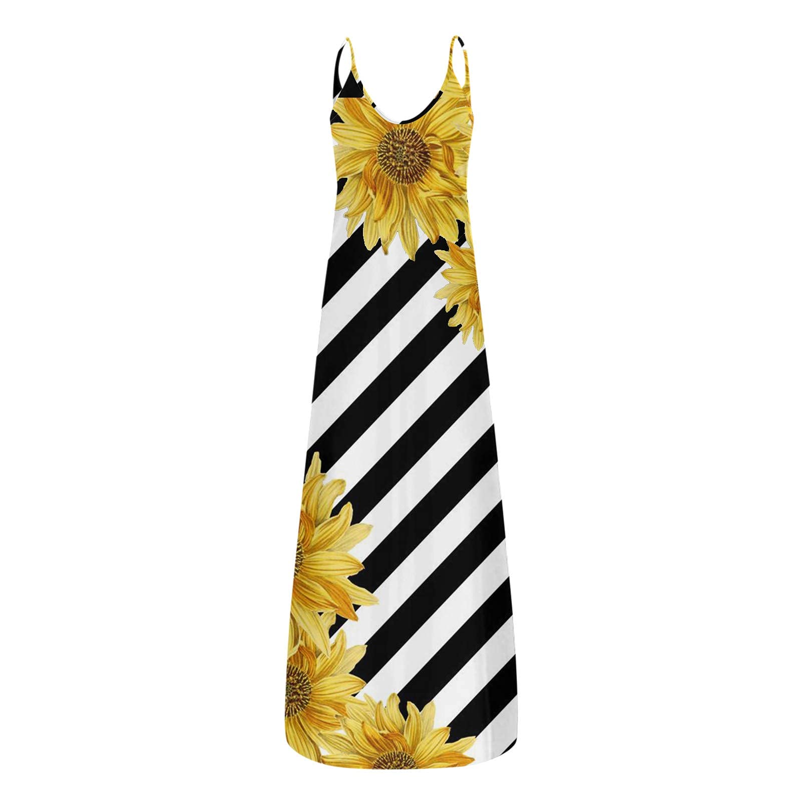 Butterfly Floral Print Women's Summer Dress - Round Neck Plus Size Casual Beach Party Dress for Women | Perfect for Vacations, Weddings & Outdoor Events