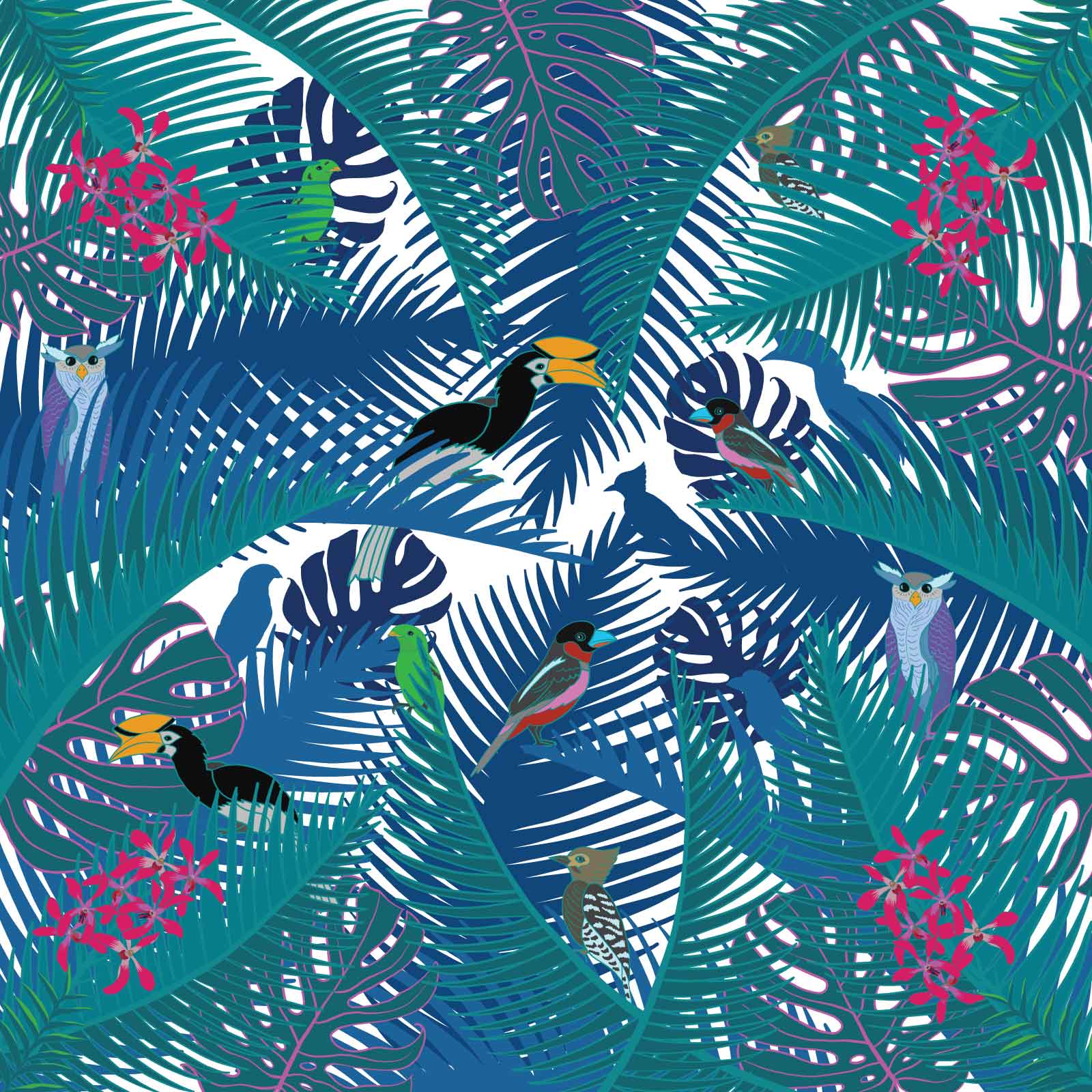 Exquisite Singaporean Islands Bird Silk Scarf - Handmade Avian Wildlife Design - Perfect for Travel, Gift & Fashion Accessories