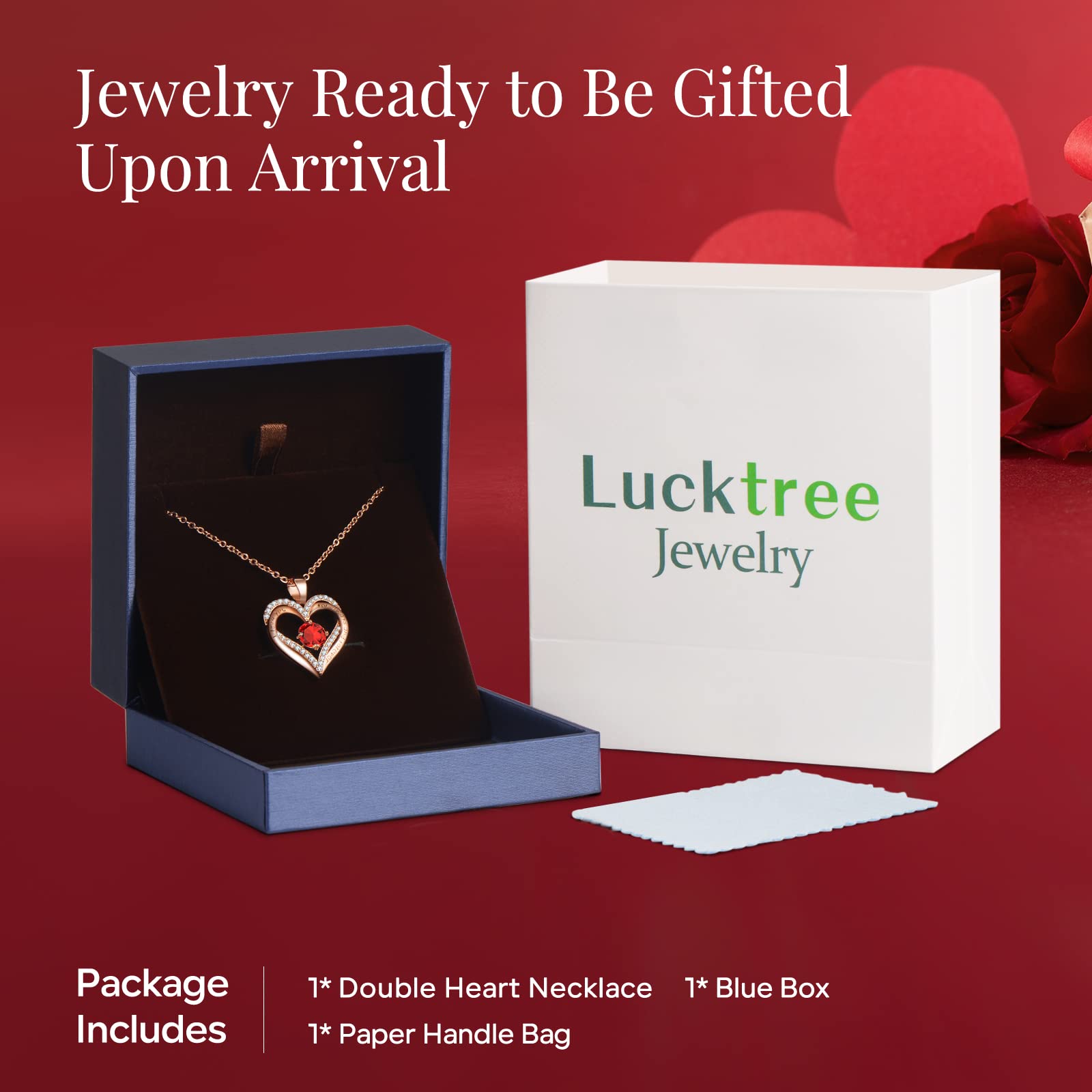 18K Rose Gold Necklaces for Women - Elegant Birthday, Anniversary, Mother's Day & Valentine's Day Gifts for Wife, Girlfriend, Daughter - Perfect for Weddings, Parties & Special Occasions