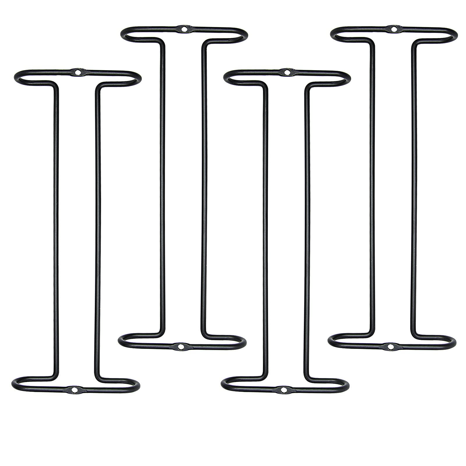 10 Inch Under Cabinet Wine Glass Rack - Stemware Storage Hanger & Organizer with Drying Function - Heavy Duty Metal Kitchen & Bar Accessories (Set of 2, Black) - Perfect for Small Spaces, Wine Cellars & Home Bars