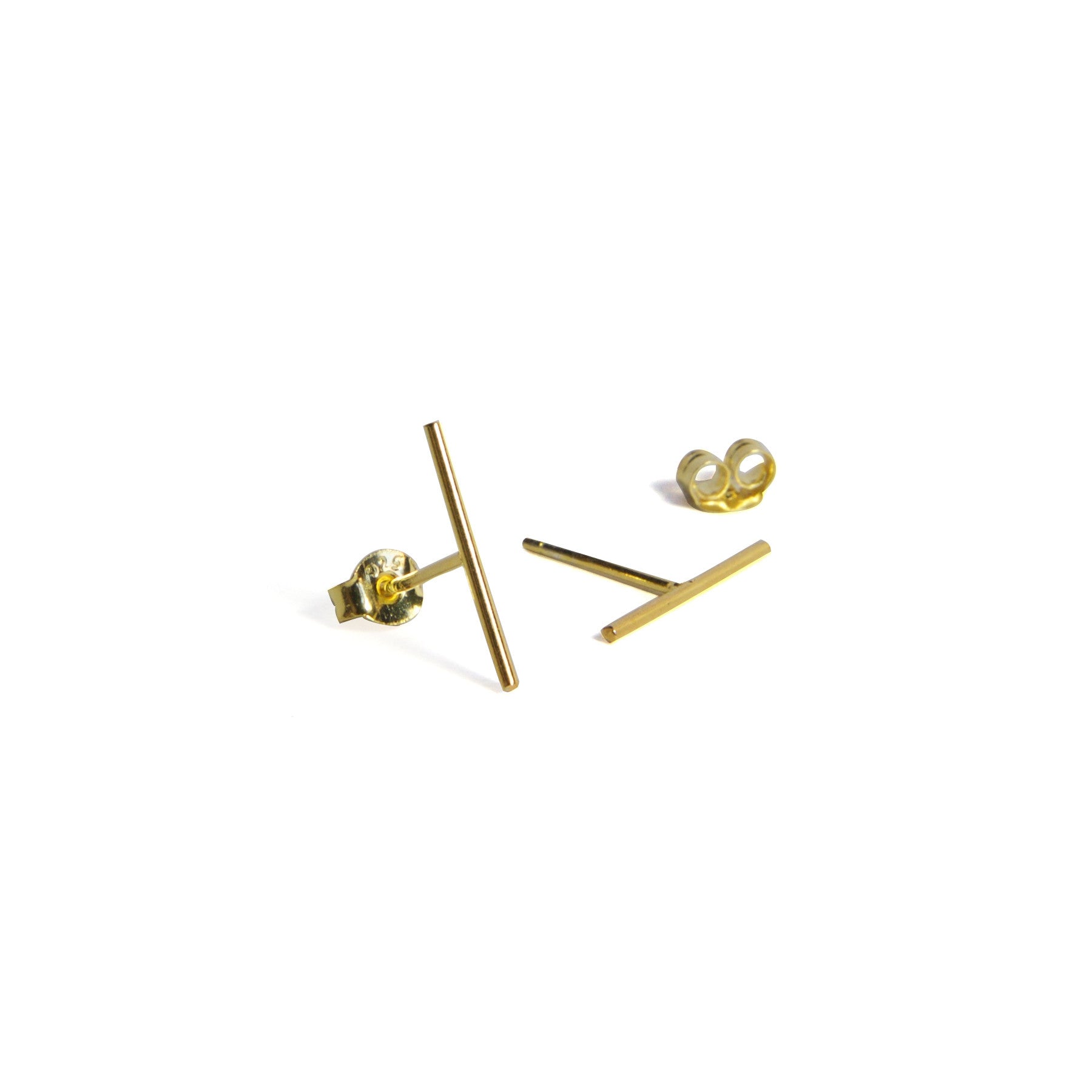 Large Skinny Bar Studs - Dainty Minimalist Earrings for Women | Perfect for Everyday Wear, Work & Special Occasions