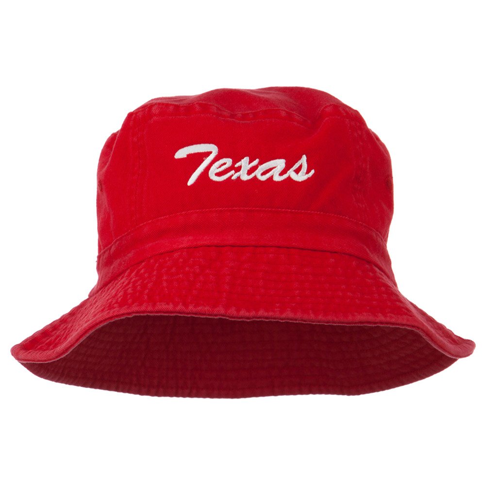 Texas Embroidered Pigment Dyed Bucket Hat for Men & Women - Sun Protection Outdoor Hat for Fishing, Hiking, Beach & Summer Activities - e4Hats.com