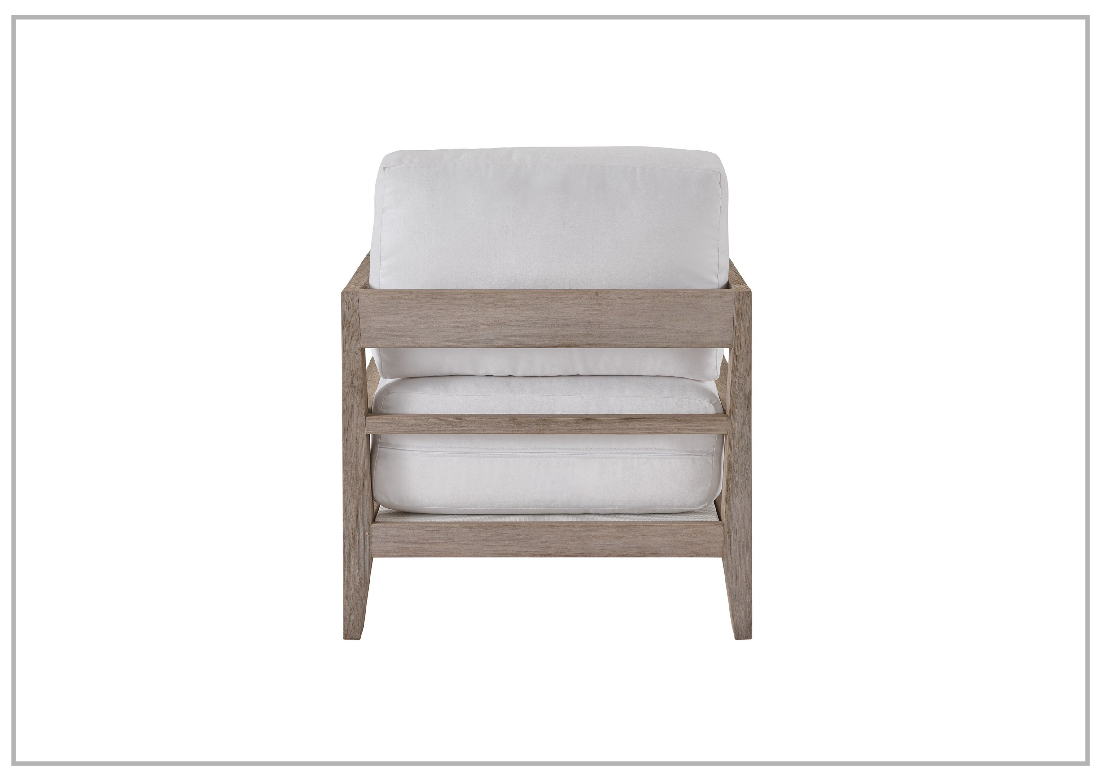 Universal Coastal Living Jolla Fabric White Lounge Chair - Comfortable Upholstered Accent Chair for Living Room, Bedroom, or Office