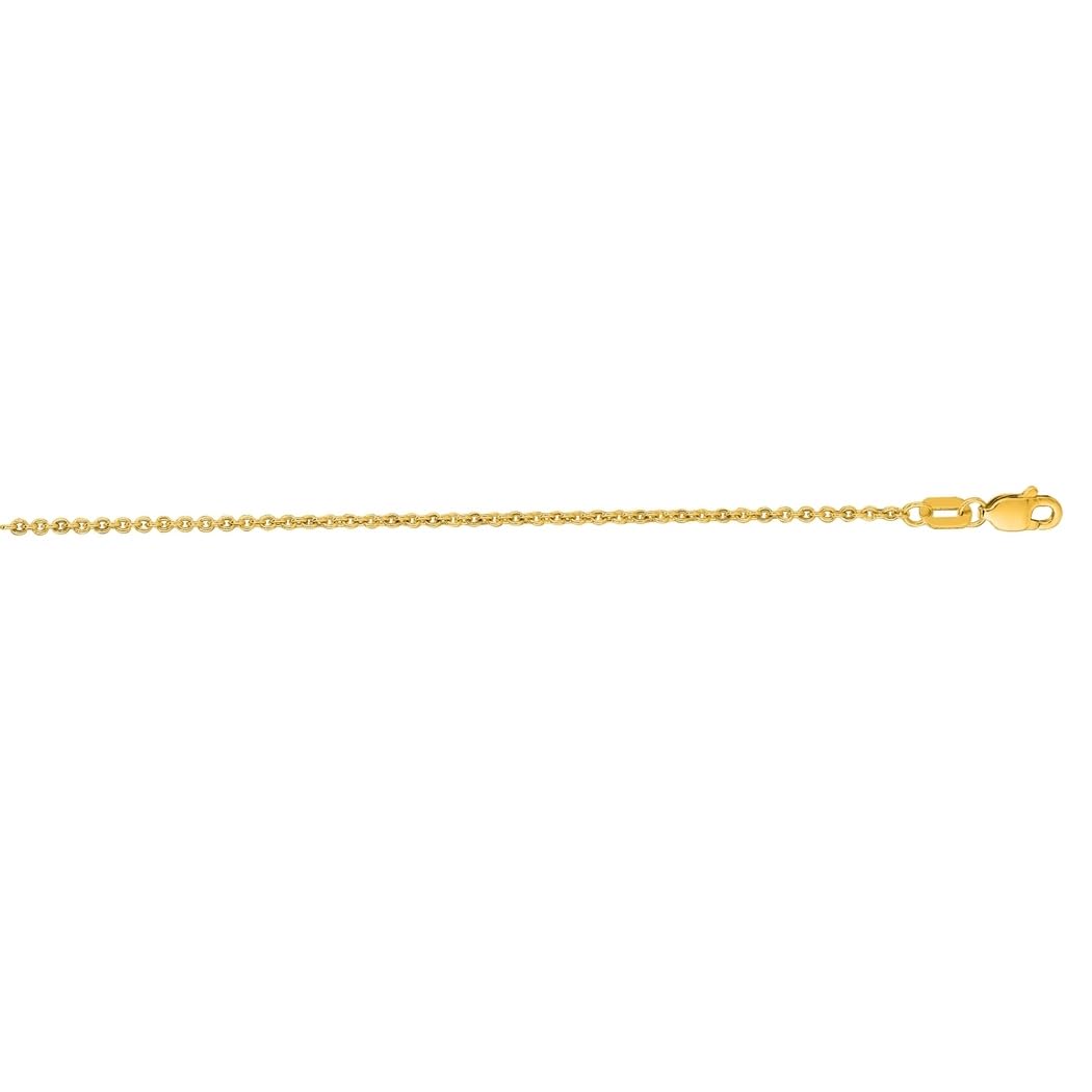 14K Gold Sparkle Cut Forsantina Chain Necklace for Women & Men - White Gold & Yellow Gold Options in 16
