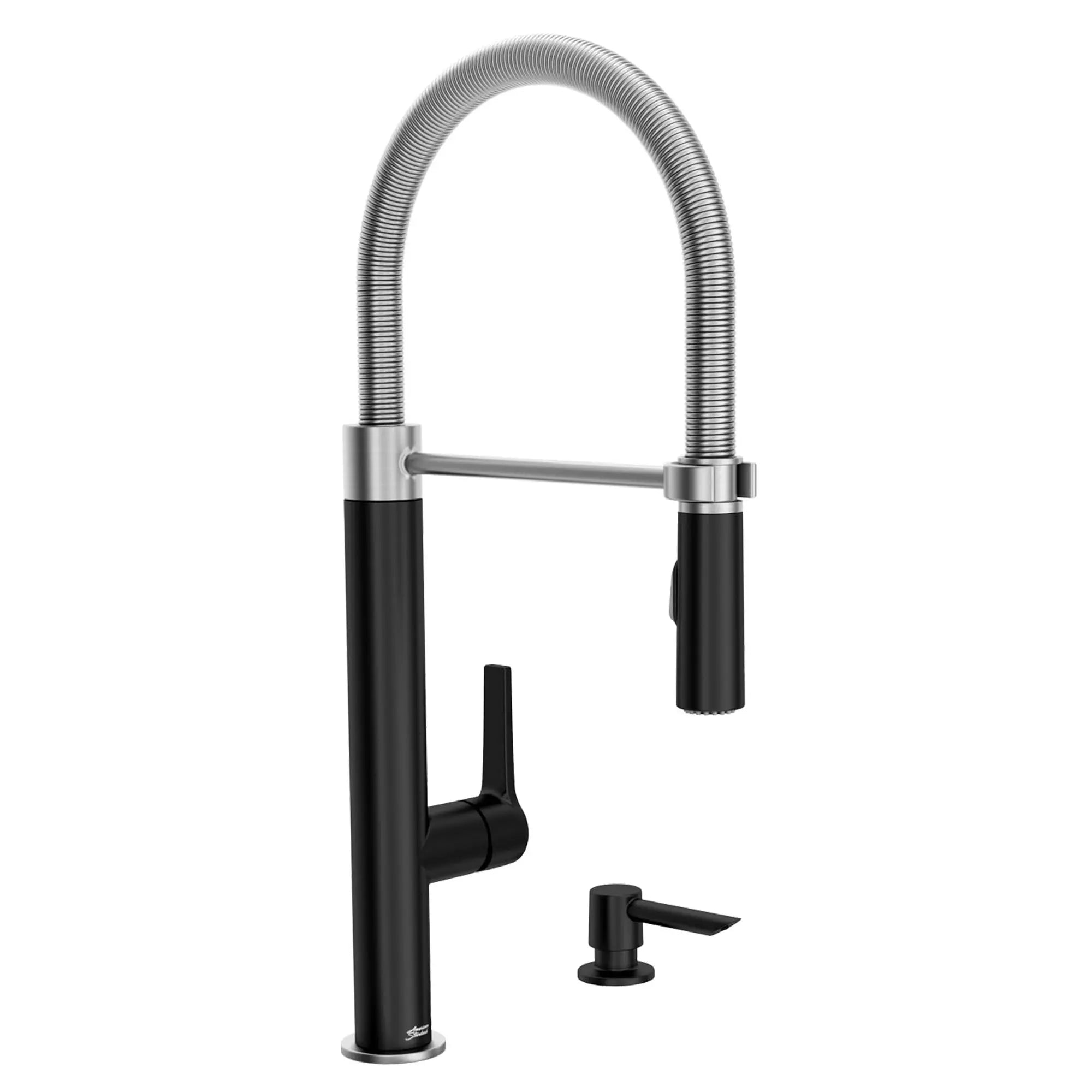 Grayson Semi-Professional Single Handle Kitchen Faucet - High Arc Pull Down Sprayer, Brushed Nickel Finish for Modern Home & Restaurant Use