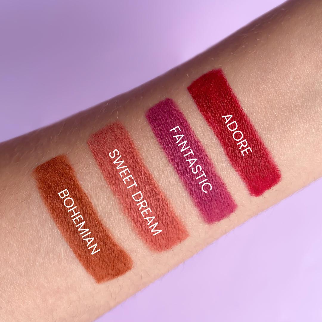 ANYELUZ Lipstick Set of 4 - Long Lasting Matte & Glossy Finish Lipsticks for Women - Perfect for Daily Wear, Parties & Special Occasions