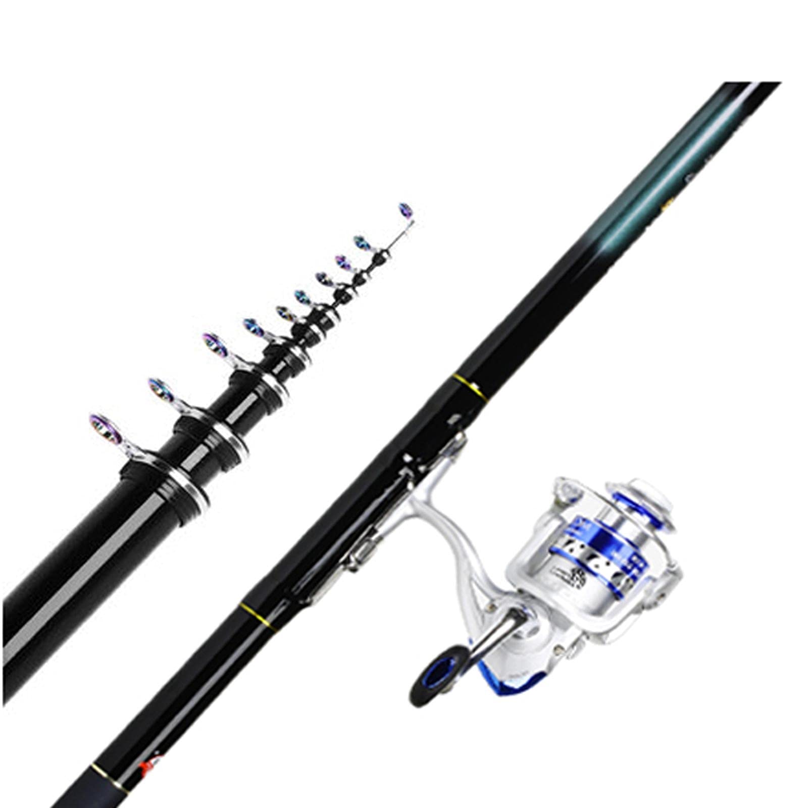 **Telescopic Fishing Rod and Reel Combo Set - Lightweight Carbon Fiber Fishing Pole with Metal Reel for Saltwater & Freshwater - Perfect for Travel, Camping & Outdoor Fishing Gifts for Men & Women**