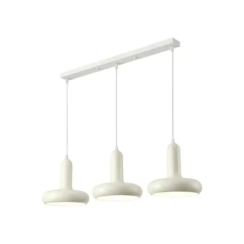 Modern White Round Dining Room Pendant Light - Sleek Minimalist Design for Kitchen Island, Breakfast Nook & Restaurant Lighting