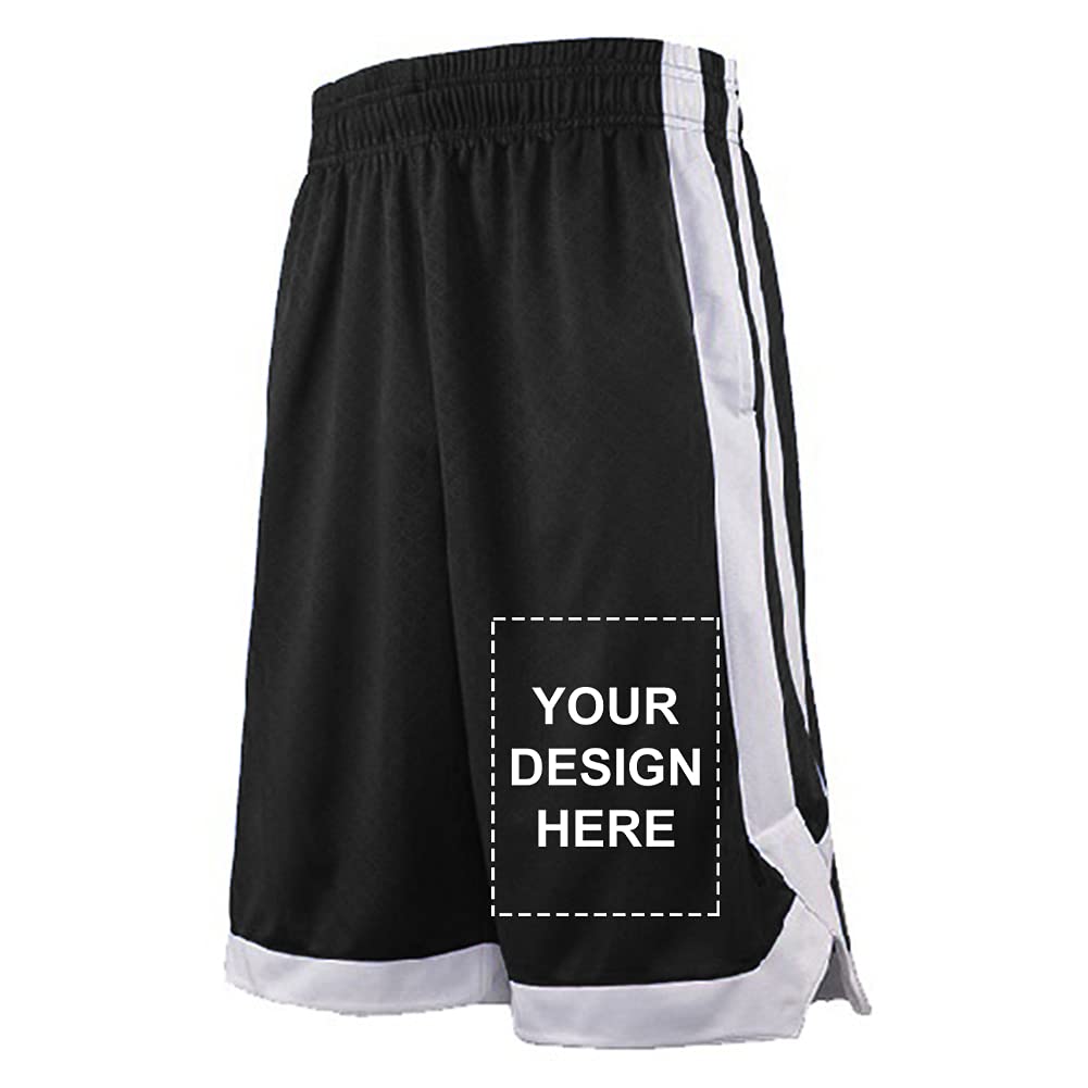 Custom Big Boys Athletic Basketball Shorts - Personalized Running Shorts with Pockets for Sports & Casual Wear | Breathable & Comfortable for Training, Gym, and Outdoor Activities