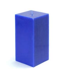 Zest Candle CPZ-147-12 | 3x6 Inch Blue Square Pillar Candles - 12 Pack Bulk Case | Perfect for Weddings, Home Decor & Relaxation