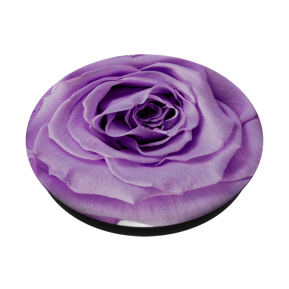 Lavender Purple Rose Flower PopSockets PopGrip - Cute Floral Phone Grip & Stand for iPhone, Samsung, Smartphones - Perfect for Work, Travel, and Everyday Use