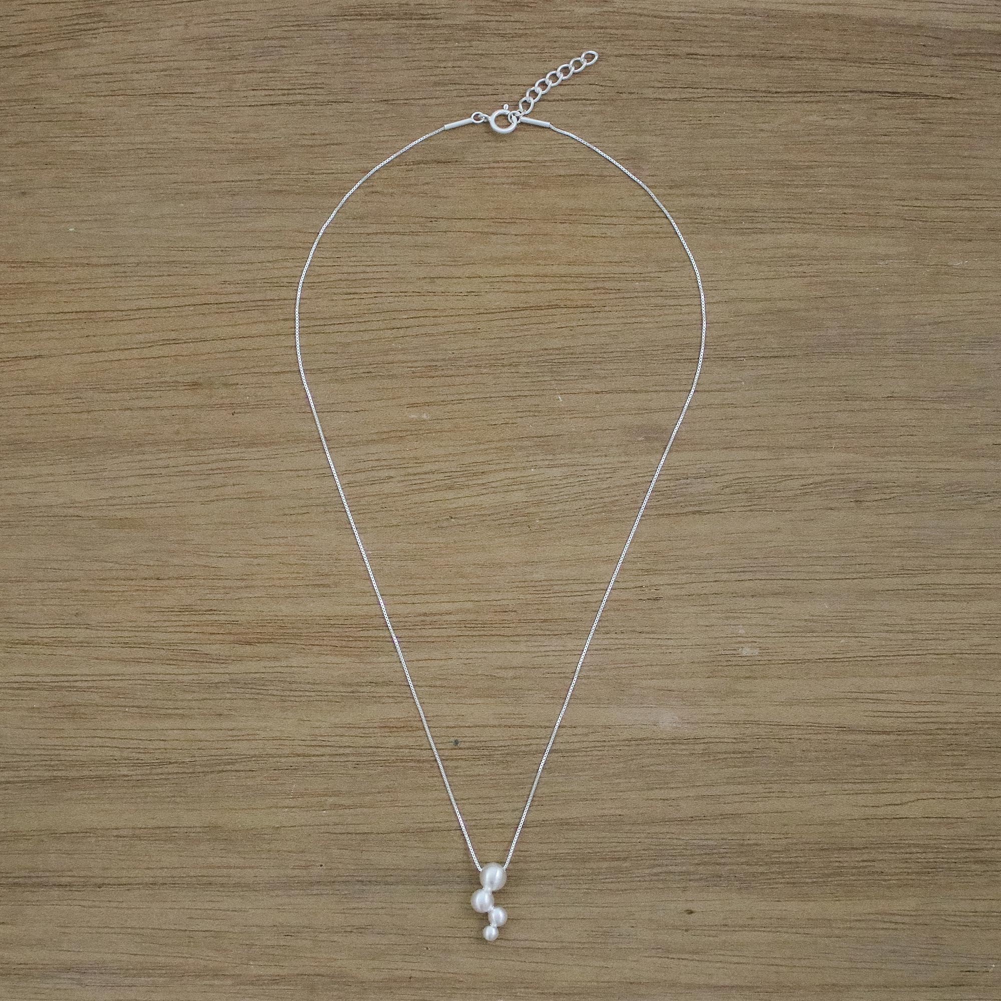 NOVICA Handmade Sterling Silver Pendant Necklace 