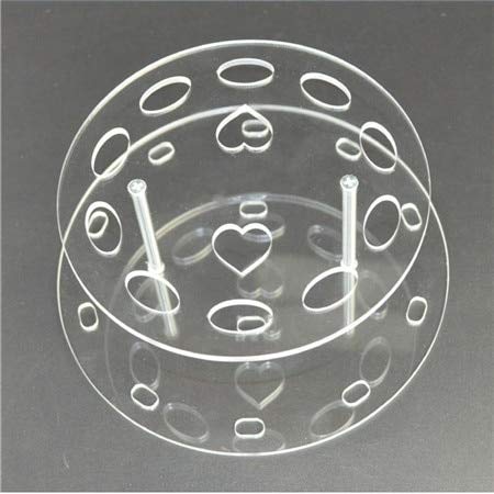 10 Grid Oval Makeup Brush Holder & Toothbrush Organizer - Drying Display Stand for Makeup Brushes, Toothbrushes, Cosmetics Storage (Perfect for Vanity, Bathroom, Salon Organization)