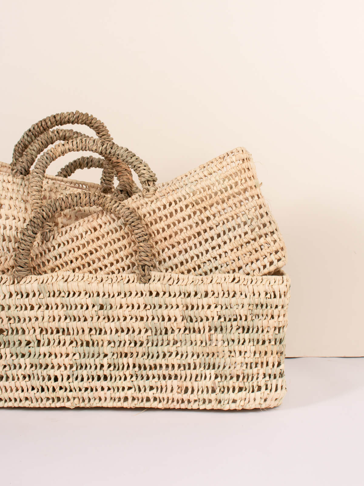 Large Open Weave Storage Baskets - Woven Cotton Organizer Bins for Home Organization | Perfect for Laundry, Toys, Blankets & Bedroom Decor