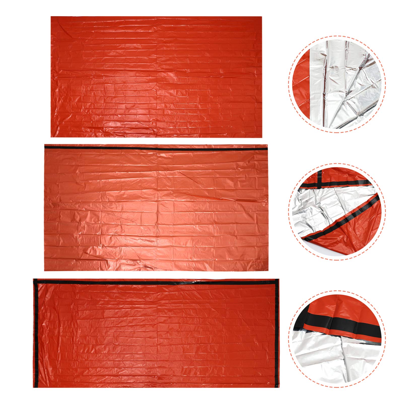 BESPORTBLE Emergency Sleeping Bag - Thermal Sack Blanket for Camping, Hiking & Survival | Portable Foil Blanket with Tent | Outdoor Sports & Travel Accessories (Orange) | Perfect for Wilderness Emergencies, Backpacking & Cold Weather Protection