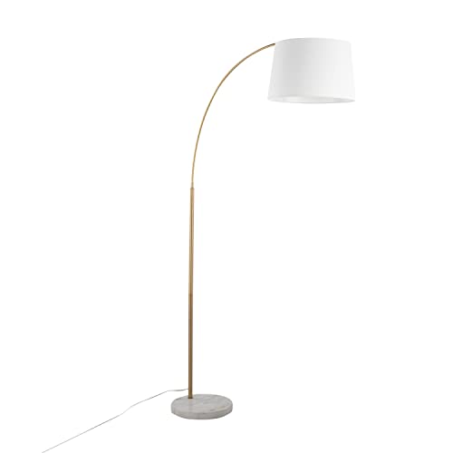 White Marble, Antique Brass, White Linen