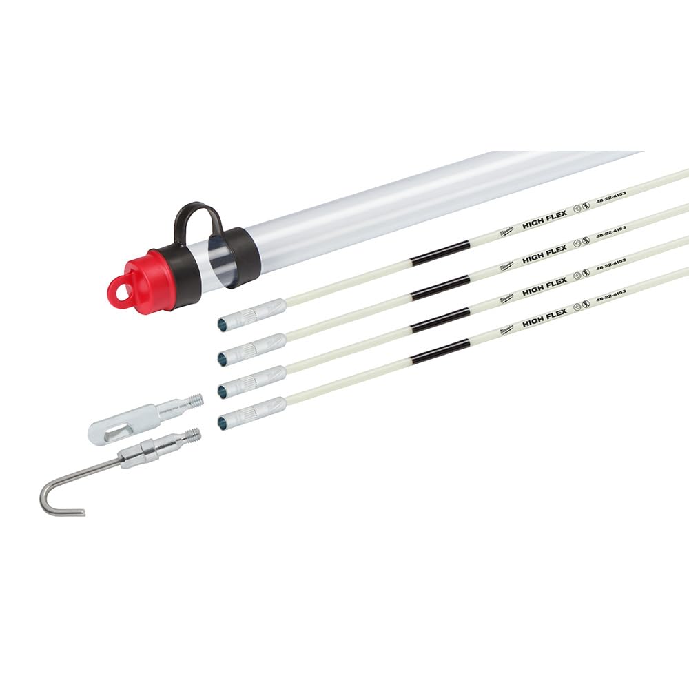 Milwaukee 15 Ft. High Flex Fish Tape - Flexible Electrical Wire Pulling Tool for Conduit & Cable Installation (Ideal for Electricians, DIY Home Wiring Projects)