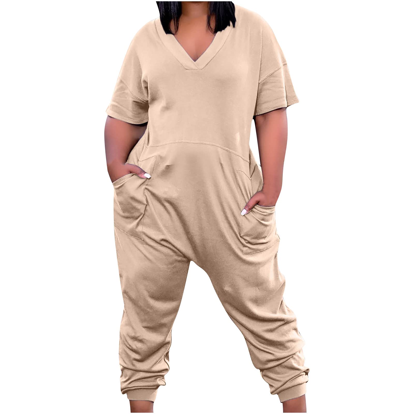 Posijego Women's Loose Fit Jumpsuit - Basic Casual One-Piece Shapewear Pantsuit | 2022 Trendy Style C2 | Perfect for Work, Travel & Everyday Wear